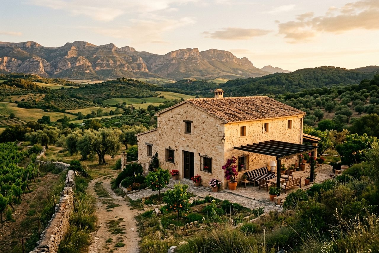 Diseño web casa rural: venta directa para tu alojamiento: mockup de la web en portátil y móvil