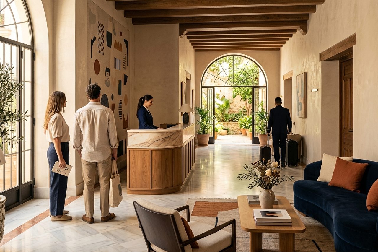 Diseño web para hoteles: venta directa y reservas sin depender de OTAs: mockup de la web en portátil y móvil