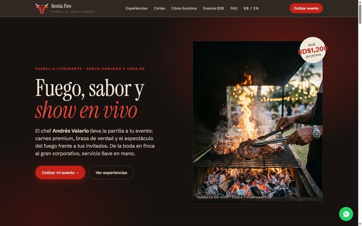 Web de Bestia Fire