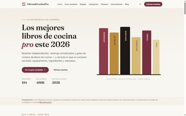 Web de Libros de Cocina Pro