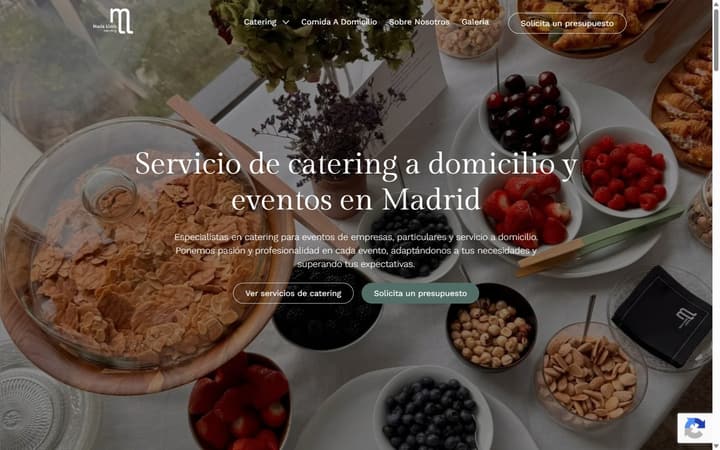 Web de María Lluch Catering