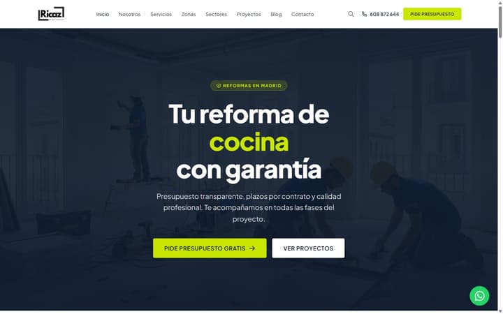 Web de Ricaz Reformas